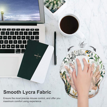 LATEEFAH Mouse Pad with Wrist Rest, 3-in-1 Gaming Mouse Pad, Keyboard Wrist Rest, Ergonomic Memory Foam Mousepad with Wrist Support for Computer Keyboard