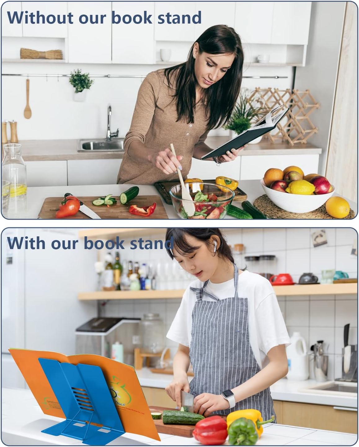 Large Desk Book Stand Metal Reading Rest Book Holder Adjustable Document Cookbook Holder Portable Bookstands for Recipes Textbooks Music Books Birthday Gift for Age 3,4,5,6,7,8,9,10+ Boys Girls(Black)