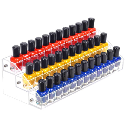 Acrylic Nail Polish Organizer Rack, 6 Tier Holder Stand, Paint Rack Gel Nail Polish Shelf Display, Sunglass Organizer, Essential Oils Storage Shelf, Holds Up to 72 Bottles
