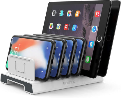 Unitek Adjustable Universal Multi Device Organizer Dock Stand Holder Compatible iPhone, iPad, Kindle, Fire Tablet, Samsung Galaxy, Google Nexus, Pixel, All Electronic Devices-No Charging Port
