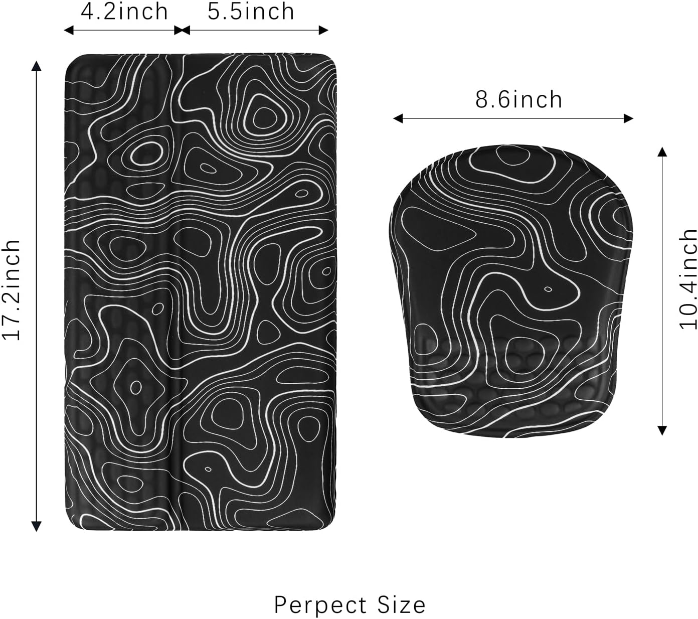 Keyboard Wrist Rest -Ergonomic Keyboard Stand with Wrist Rest- with Carpal Tunnel Pain Relief Massage Bumps and Full Memory Gel Design - Ideal Frequent Computer (Black)