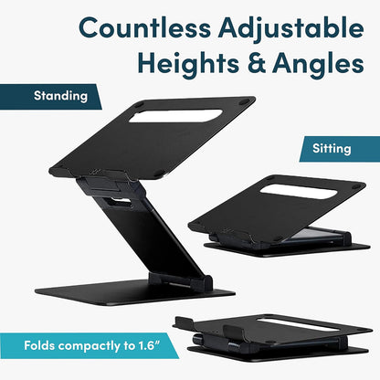 Lifelong Ergonomic Adjustable Laptop Stand for Desk - Height Up to 20" Portable Computer Laptop Riser Holder, Fits All MacBook Air & 10 15 17 Inches Laptops, Back to School Gift for Men & Women
