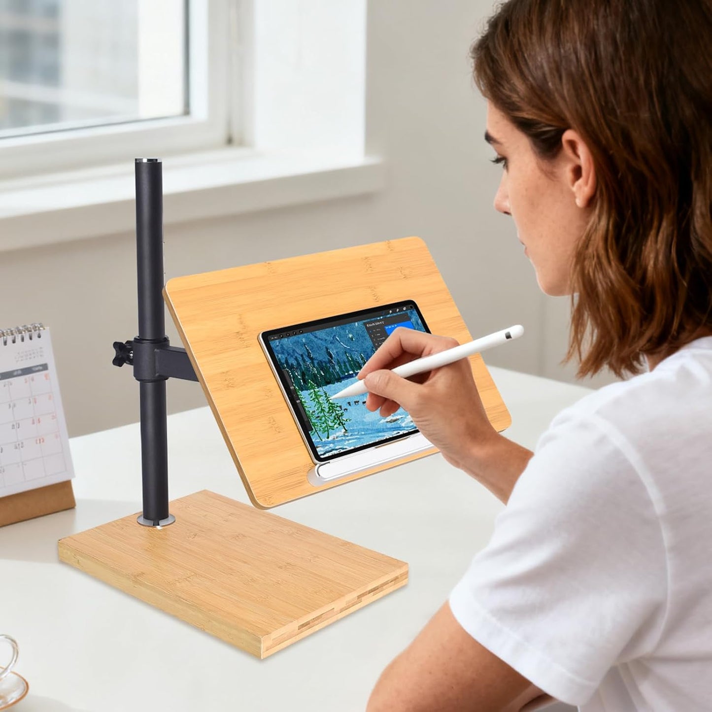 wishacc Adjustable Book Stand for Reading, Ergonomic Desktop Book Reading Stand with Height & Angle Adjustment, Heavy Duty Textbook Stand & Book Holders for Reading Hands Free for Reading Enthusiasts
