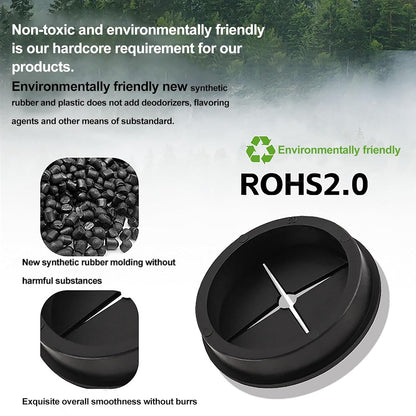 1 Inch Cable Grommet (25mm) – 12 Pcs Flexible Rubber Wire Hole Covers for Server Racks, Network Boxes, Thick Cable Management (Black)