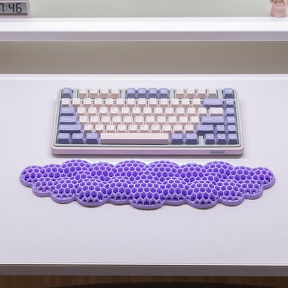 Upgrade Keyboard Wrist Rest Set, Ergonomic Keyboard Mouse Wrist Support, Comfortable Memory TPE Wrist Rest for Typing Pain Relief Computer Laptop Mac Gaming Office Wish Gift (Purple, 16.5" L)