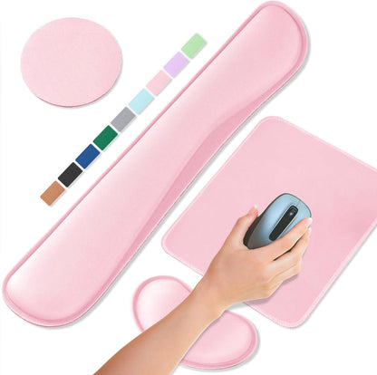 Office Ergonomic Memory Foam Computer Mouse and Keyboard Wrist Rest pad Support Carpal Tunnel, Wrist Rest for Keyboard and Mouse, Wrist Support Set