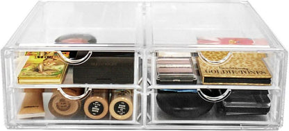 Sorbus Large Stackable Acrylic Drawers - 1 Clear Storage Drawers for Organizing Make up, Nail Polish, Hair Accessories, and Beauty Supplies - Makeup Organizer for Vanity, Bathroom Organizer Countertop
