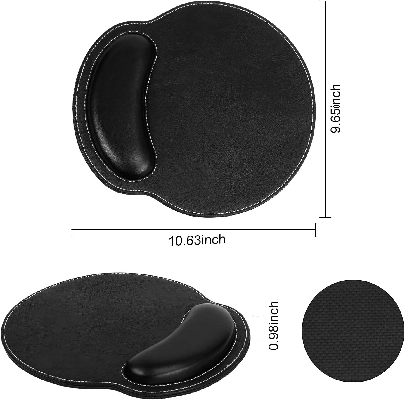RICHEN Ergonomic PU Leather Keyboard Wrist Rest and Mouse Pad with Wrist Support, Memory Foam Set for Computer/Laptop,Gaming and Office, Comfortable for Easy Typing & Pain Relief (PU Brown)