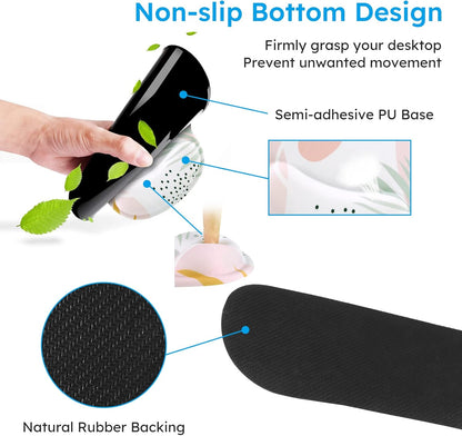 iCasso Desk Mat, Gaming Mouse Pad Wrist Support Set,4in1 XXL Large Mousepad + Keyboard Wrist Rest+Mouse Wrist Rest+Coaster Set with Ergonomic Design for Home Office Table Computer-Penoy
