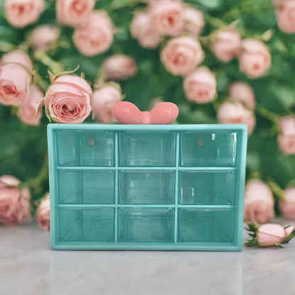 Feadily 4PCS Small Drawer Organizer for Desk, Desktop Drawer Organizer with 9 Clear Drawers, Plastic Desktop Storage Drawers 7.1 Inch x 3 .9 Inch x 4.7 Inch, White