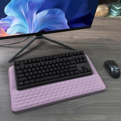 Computer Keyboard Stand with Wrist Rest, Ergonomic Tilted Keyboard Holder - Keyboard Riser with Wrist Pad - Keyboard Tray Support for Office Home - Black