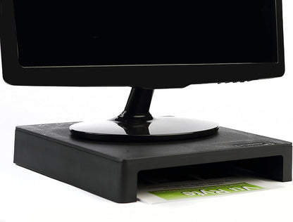 Vu Ryte Stackable 2 Inch Computer Monitor Riser Stand, VuRyser 2, Black, VUR 4855 (Single)