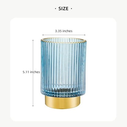 Makeup Brush Holder Organizer,Toothbrush Holders,Desk Pen Pencil Holder,Multifunctional Vintage Glass Brush Cup（L/Green/A3-6-US）