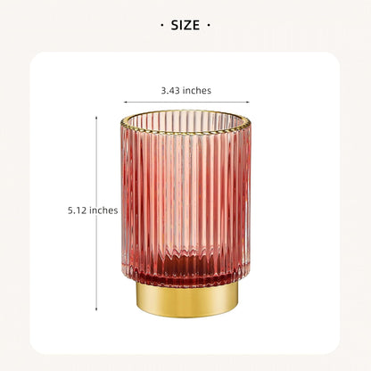 Makeup Brush Holder Organizer,Toothbrush Holders,Desk Pen Pencil Holder,Multifunctional Vintage Glass Brush Cup（L/Green/A3-6-US）