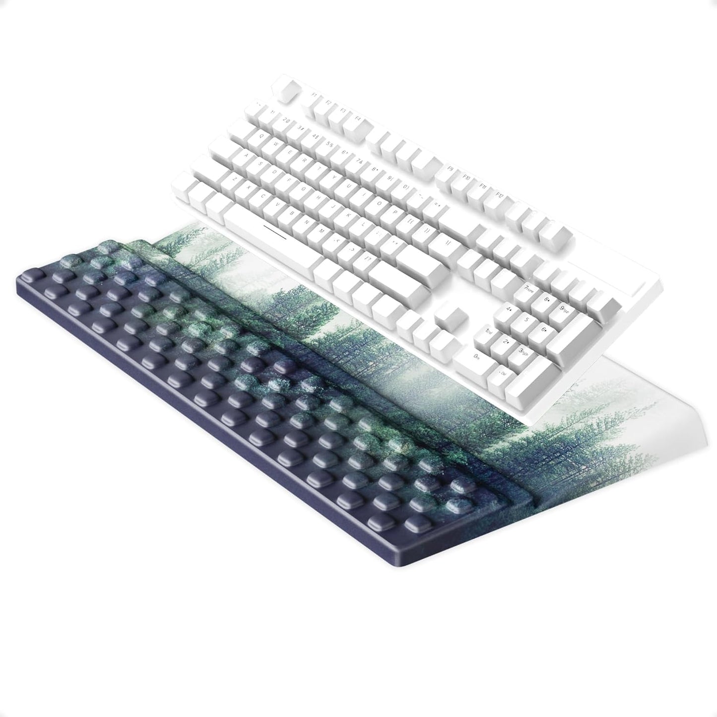 Ospelelf Keyboard Wrist Rest, Comfortable Ergonomic Keyboard Stand Riser Holder for Office Home