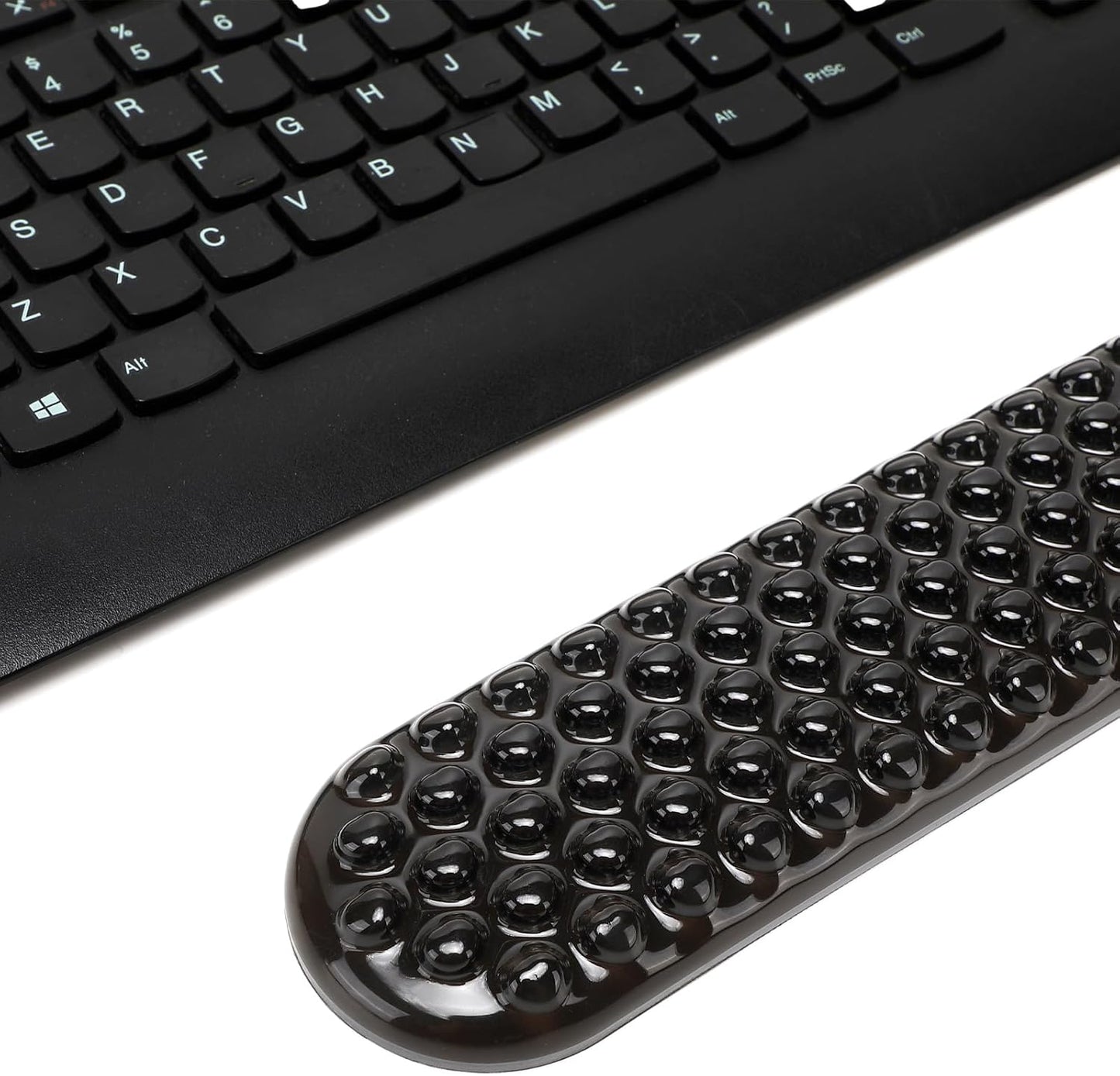 MEGREZ Clear Gel Wrist Rest for Keyboard and Mouse, Cute Crystal Gel WristRest, Ergonomic Wrist Rest Set, Cloud Wrist Rest Keyboard, Pink