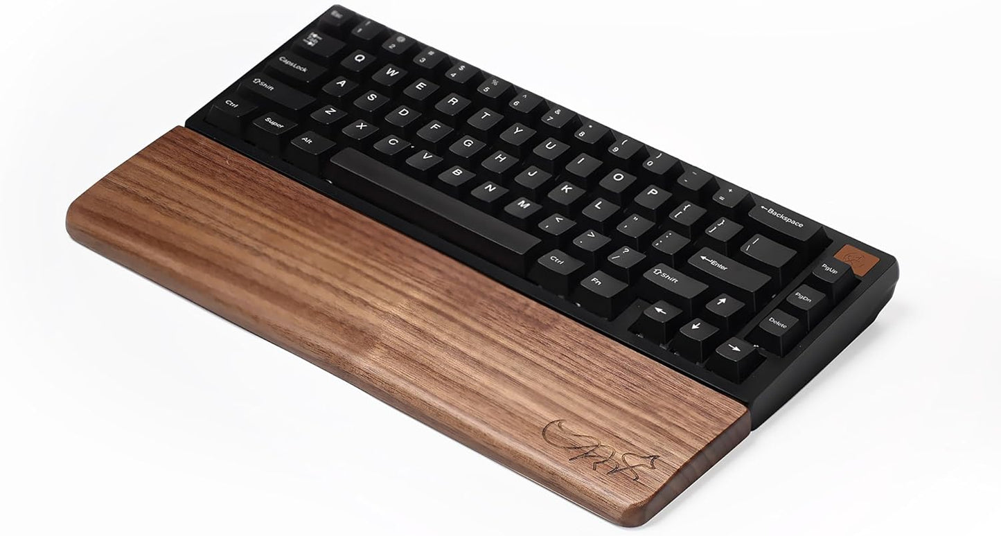 Keyboard Wrist Rest Suitable for 75% Keyboards,Ergonomic Wooden Wrist Rest for Computer Keyboard,12.8" Compact Mechanical Keyboard Rest-Wrist Pad for Comfortable Typing and Gameing