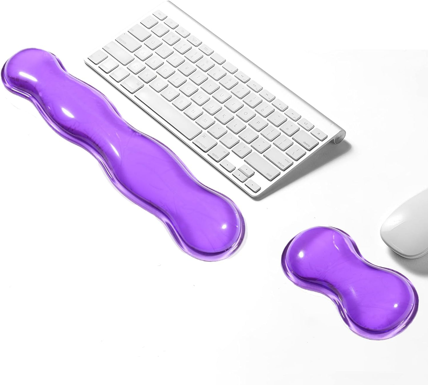 Clear Gel Wrist Rest for Keyboard, Keyboard Wrist Rest for Typing Pain Relief, Ergonomic Keyboard Arm Rest, Suitable for Office, Gaming, Computer, Laptop - Pink