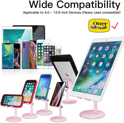 AICase Telescopic Adjustable iPad Holder,Universal Multi Angle Aluminum Stand Compatible with iPhone Smart Cell Phone/Tablet/iPad(4-13 inch), Silver