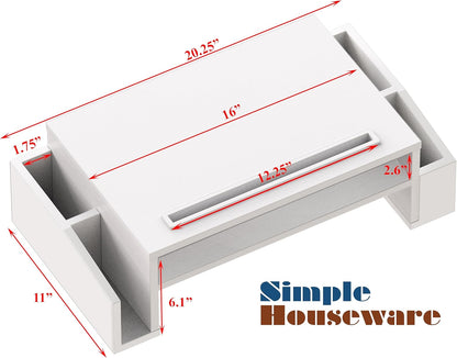 Simple Houseware Desk Monitor Stand Riser with Adjustable Organizer tray, Espresso