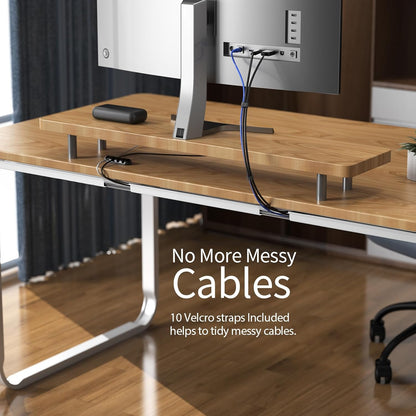 Delamu 2 Pack Safe & Tidy Cable Management Solution - Protect Kids & Pets with Home & Office Cable Management Under Desk, Cable Organizer, Cable Management Kit, Cord Organizer for Desk, 15.7in x 2