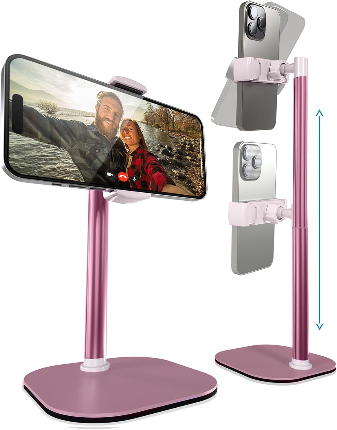 COOPER ChatStand, Adjustable Cell Phone Stand for Desk, Phone Stand for Recording, iPhone Holder for Filming, Small iPhone Tripod, Soporte para Celular, Fits Samsung, Android, (Night Black)