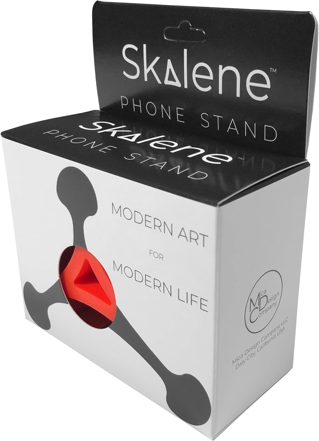 Skalene Phone Stand - 100% Silicone Rubber, Adjustable Phone Holder, Prop, Rest - Desk, Office, Home, Kitchen Accessory (Stealth Black)