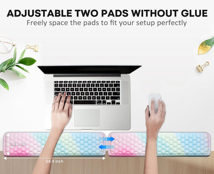 JIKIOU L-Shaped Desk Elbow Pad for Desk, Memory Foam Elbow Support Padding with Non-Slip, 2 Pack Ergonomic Desk Edge Cushion, Wrist Comfort Support for Office Home Black