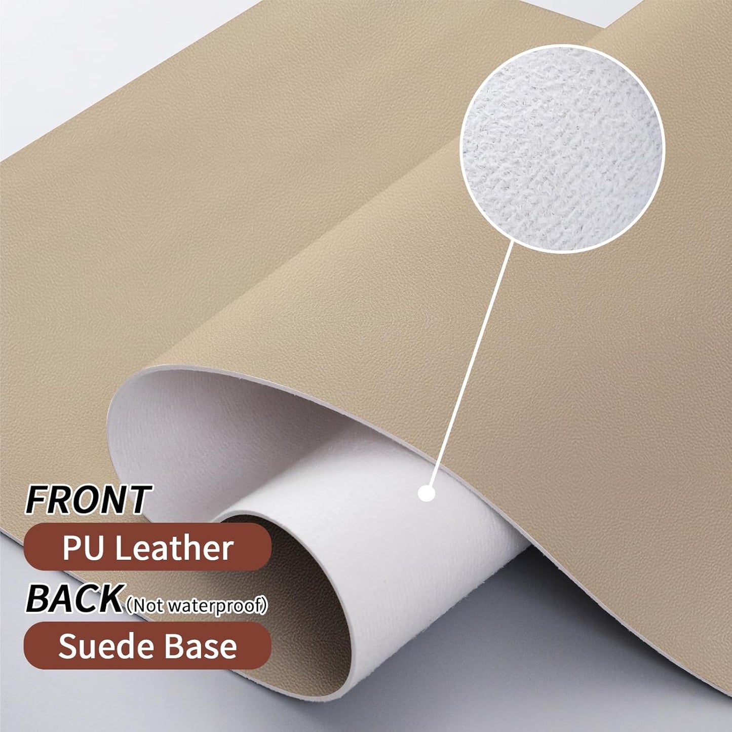 Bloss Leather Desk Pad and Keyboard Wrist Rest, Large Mouse Pad + Keyboard Pad+Mouse Wrist Support, Non-Slip Desk Mat Protector for Office, Home(31.5×15.7 Inches,Beige)