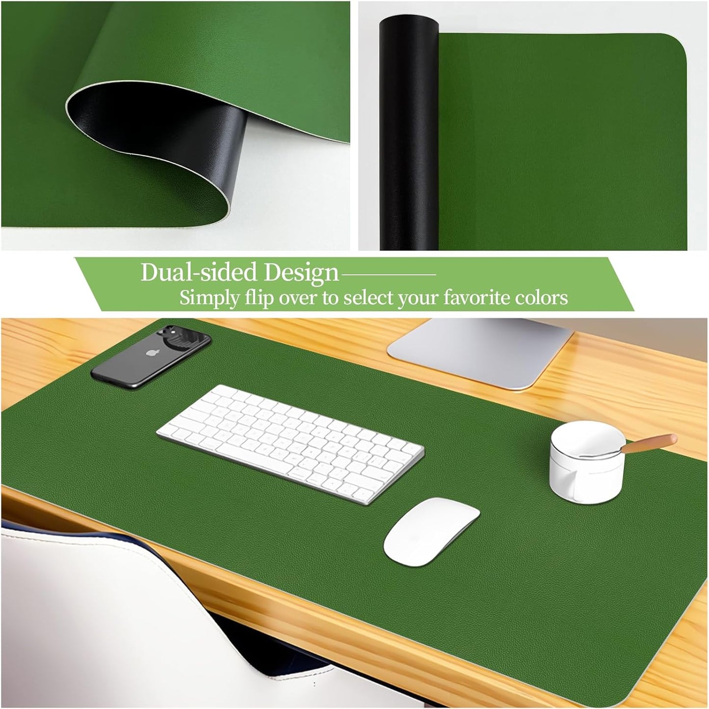 Mouse Pad and Keyboard Wrist Rest, 3-in-1 Large Keyboard and Mouse Pad Set, Ergonomic Wrist Rest for Computer Keyboards, Non-Slip Desk Mat Protector for Women (Purple Pink, 31.5" X 15.7")