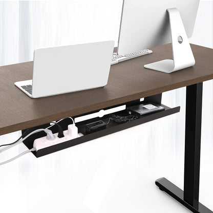 AIMEZO 31.5Inch Heavy Duty Steel Cable Management Tray - Under Desk Wire Management Organizer Computer Cord Raceway