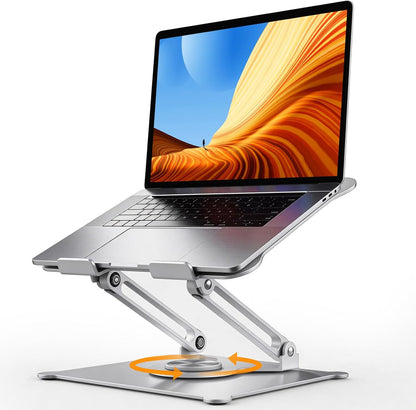 Urmust Laptop Notebook Stand Holder Adjustable Laptop Stand Portable Computer Riser Compatible with MacBook Air Pro HP Dell XPS Lenovo All Laptops 10-15.6"(Rose Gold)