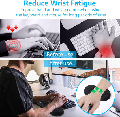 ELZO Wrist Rest for Keyboard, Soft Memory Foam Wrist Support, Ergonomic, Non-Slip for Computer Keyboard, Made Easy Typing & Relieve Wrist Pain, Black