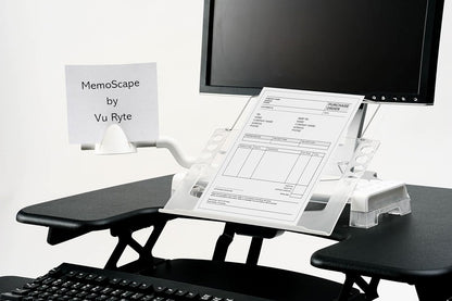 MemoScape Adjustable in-Line Document Holder for Typing | Reduces Neck Strain, Improves Focus, Boosts Desk Organization, and Workflow | Paper Holder Stand for Desk and Home Office - Black (VUR 2060)