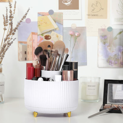 SKYDUE 360 Rotating Multipurpose Organizer - Cute Rotating Pen Holder with 5 Slots for Art Supplies, Office, School, Home