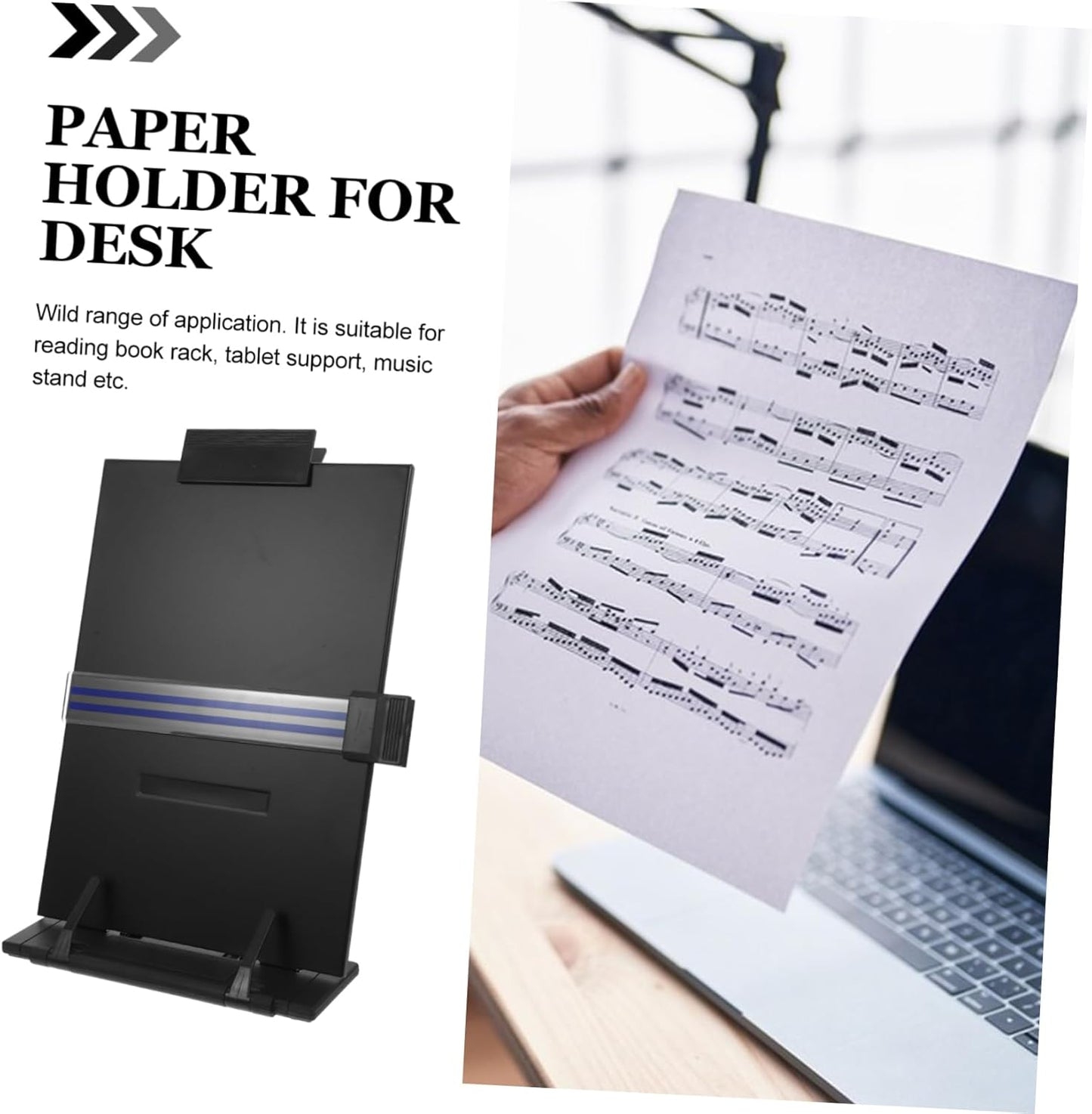 Gadpiparty Adjustable Document Holder for Desk Versatile Clip Copy Stand for Reading Typing and Learning Material for Home Office and School Use