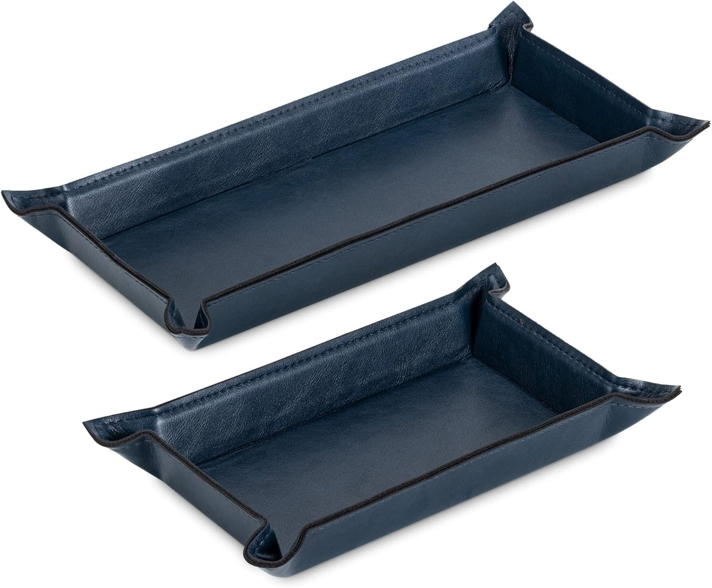 Navaris 2 x Empty Tray for Keys, Coins, Mobile Phones, Jewellery – Entrance Table for Office Bedside Tables