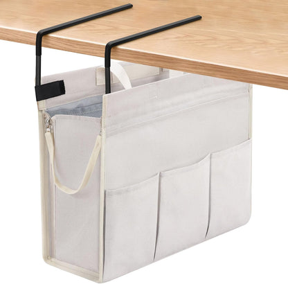 MASTLU Under Desk Hanging Storage Bag, Desk Organizer Storage, Office Side Storage Bag, Compatible with A4 Files, Detachable Handle Design, No Assembly Required, For Office Home School (Black)