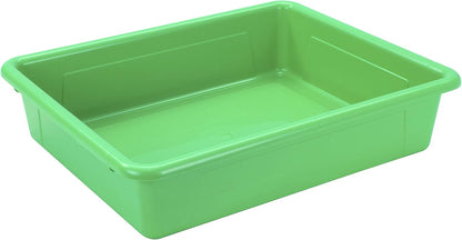 Storex Letter Size Flat Storage Tray – Organizer Bin for Classroom, Office and Home, Clear, 5-Pack (62531A05C), 10 x 13 x 3 Inches