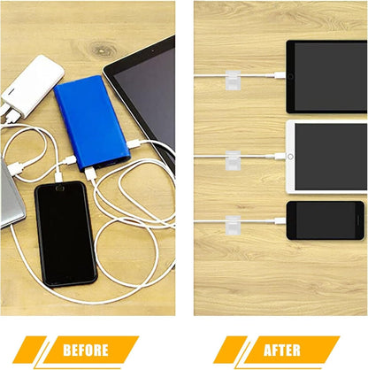 Viaky 30 Pcs Black Clips Self Adhesive Backed Nylon Wire Adjustable Cable Clips Adhesive Cable Management Drop Wire Holder