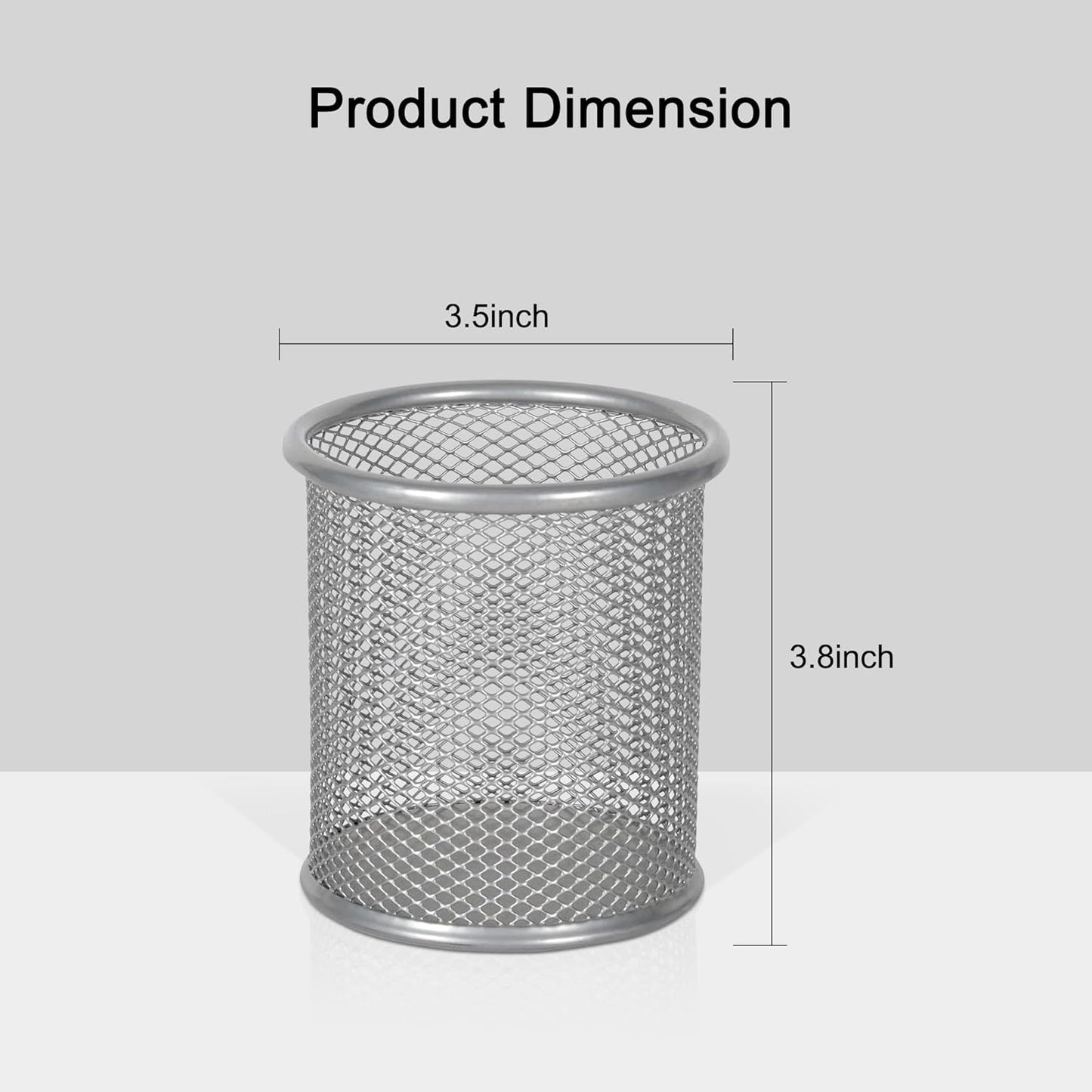 EasyPAG Pencil Holder for Desk, 2 Pack Metal Pen Organizer, Mesh Pencil Cup Organizer for Home, Office, Classroom, School, Black