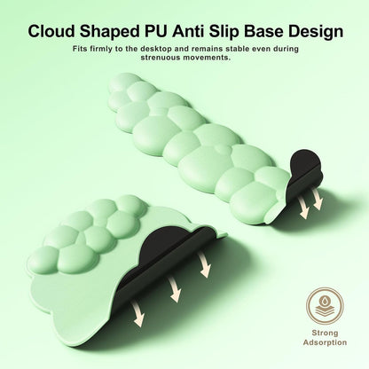 MOKURU Cloud Mouse Pad with Wrist Rest, Cloud Keyboard Wrist Rest, Mouse Pad Wrist Support, Ergonomic Keyboard Mouse Wrist Support White