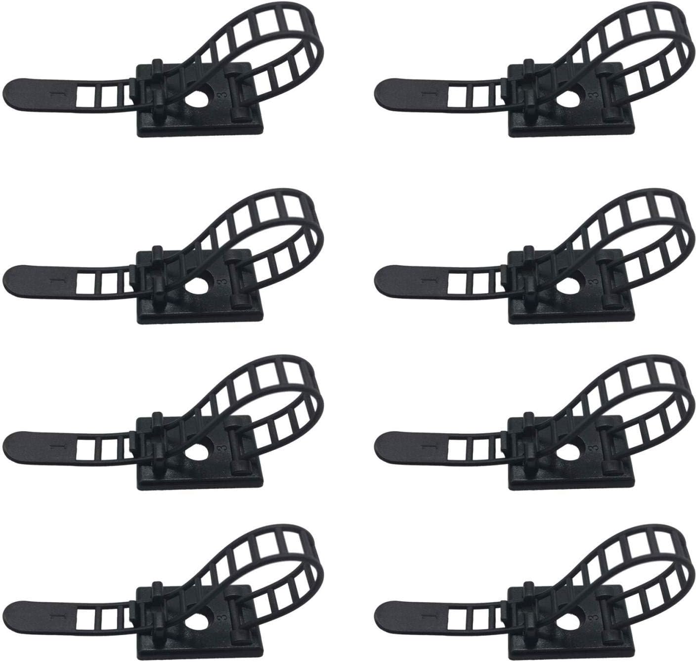 25 Pieces Desk Wire Organizer Cable Ties Zip Ties Adhesive Cord Clips Cable Management Cord Keeper Desk Wire Management