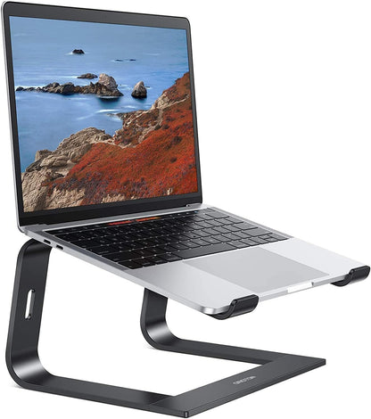 OMOTON Laptop Stand, Detachable Laptop Mount, Aluminum Laptop Holder Stand for Desk, Compatible with MacBook Air/Pro, Dell, HP All Laptops (11-16 inch), Silver