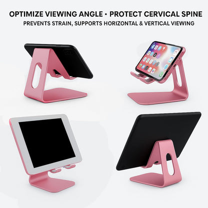 Foldable Phone Stand for Desk | Six Position Adjustable Folding Bracket for Cell Phone | Black Cellphone Holder for Desk & Smartphone Stand | Cellphone & Accessories for Men & Women