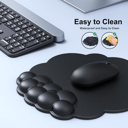 MOKURU Cloud Mouse Pad with Wrist Rest, Cloud Keyboard Wrist Rest, Mouse Pad Wrist Support, Ergonomic Keyboard Mouse Wrist Support White