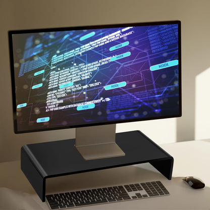 Jetec 2 Pcs Acrylic Monitor Stand Desktop Video Acrylic Monitor Riser Desk Shelf Computer Stand for Laptop TV Computer Screen Desk Organizer Teacher's Day Supplies (Clear, 12 x 8 x 3 Inch)