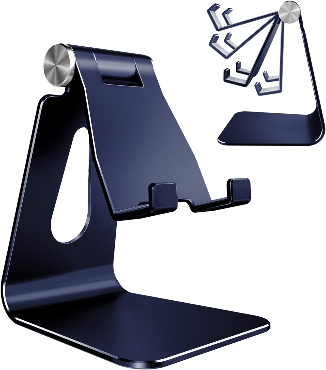CreaDream Adjustable Cell Phone Stand, Phone Stand, Cradle, Dock, Holder, Aluminum Desktop Stand Compatible with Phone 16 15 14 13 12 11 Pro Max Plus SE, Accessories Desk, All Mobile Phones-Rose Gold
