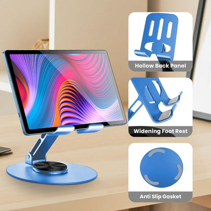 Universal Metal Cell Phone Stand, Multi-Angel Adjustable 360° Rotation Non-Slip Metal Phone Stand Compatible with iPhone 17 16 Pro Max and All Smartphones (Purple)