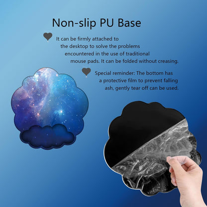 Cloud Wrist Rest Keyboard Pink Mouse Pad Set with Wrist Rest Ergonomic Wrist Pad Memory Foam Non-Slip Base Cute Gradient Wrist Support for Computer Laptop Gaming Home Office Relief Typing Pain